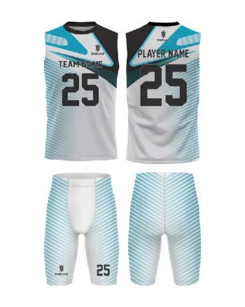 The same 7v7 uniform design in the catalog white and blue colorway